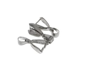 100Pcs Pinch Bail Pinch Pendant Bails Clasp Pendants Bail Clip Connector for Pendants Necklace Jewelry DIY Craft Making