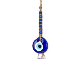5cm Glass Lucky Evil Eye and Macramé Wall Hanging Amulet