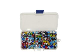 Bead Box 1-250Pcs Mixed 6mm Colour Glass Bead Box - Jewellery Making Craft Kit, Glass Beads, DIY Kit