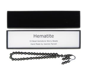Worry Beads 8mm Hematite Gemstone Beads and Accessories in Gift Box Handmade Design