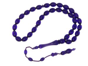 8mm x 12mm Polyester Bead Prayer Worry Beads Tasbih Handmade Design