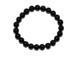 8mm Black Agate Gemstone Bracelet