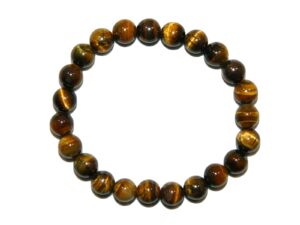 8mm Tigers Eye Gemstone Bead Bracelet
