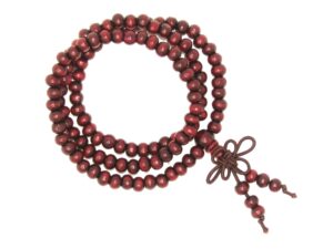 Beautiful Elasticated Wood Prayer Mala Beads/Necklace - Handmade