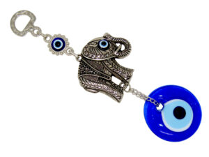 4cm Glass Lucky Evil Eye & Lucky Elephant Wall Hanging