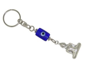 Buddha & Lucky Evil Eye Charm Keyring - Protection - Handmade