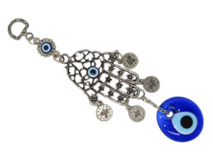 4cm Lucky Evil Eye, Hamsa Hand Wall Hanging Gift for Protection & Good Luck
