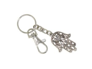 Hamsa Hand with Lucky Evil Eye Keyring