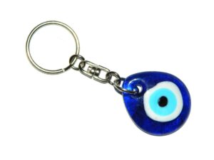 3cm Glass Lucky Evil Eye Keyring