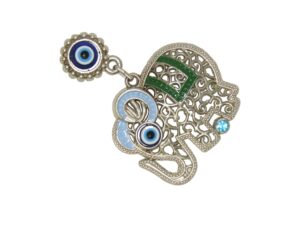 Lucky Elephant with Lucky Evil Eye Charm Fridge Magnet