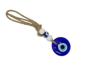 5cm Glass Lucky Evil Eye and Macramé Wall Hanging