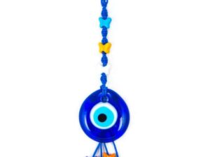 5cm Glass Lucky Evil Eye and Macramé Wall Hanging