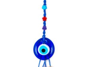 5cm Glass Lucky Evil Eye and Macramé Wall Hanging
