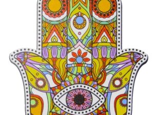Hamsa Hand Decor Stained Window Hanging