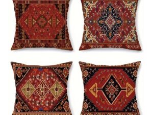 4pcs Bohemian Tribe Short Plush Pillowcase