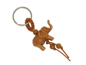 Resin Lucky Elephant Charm Keyring