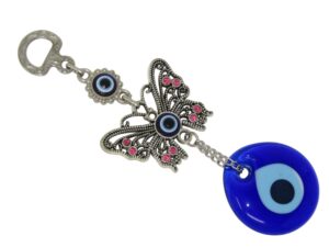 4cm Lucky Evil Eye, Butterfly Wall Hanging