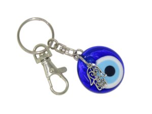 3cm Lucky Evil Eye & Hamsa Hand Charm Keyring