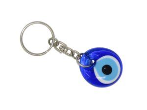 3cm Glass Lucky Evil Eye Keyring