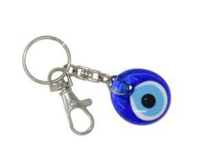 3cm Glass Lucky Evil Eye Keyring