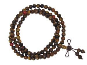 6mm Tiger Eye Gemstone Bead Prayer Mala 108 Beads