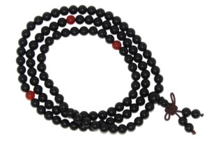6mm Black Agate Gemstone Bead Prayer Mala 108 Beads