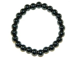 8mm Hematite Gemstone Bead Bracelet