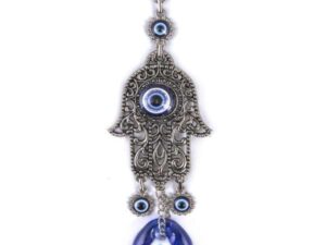 Hamsa Hand & Lucky Evil Eye, Nazar Boncuk Wall Hanging