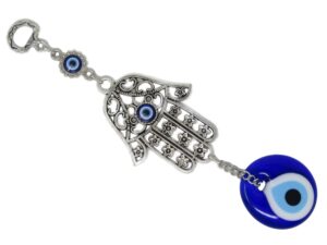 Hamsa Hand & Lucky Evil Eye, Nazar Boncuk Wall Hanging