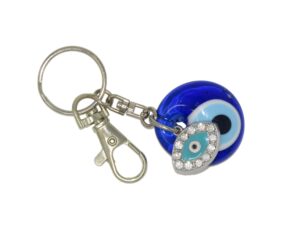 3cm Lucky Evil Eye & Evil Eye Charm Keyring