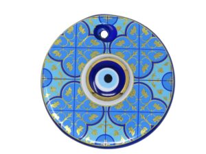 Beautifully Decorated 13cm Glass Lucky Evil Eye Amulet Hanging