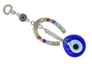 Lucky Horse Shoe & Lucky Evil Eye, Nazar Boncuk Wall Hanging Gift for Protection & Good Luck