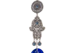 Hamsa Hand & Lucky Evil Eye, Nazar Boncuk Wall Hanging Gift for Protection & Good Luck