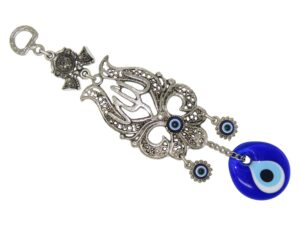 Tulip & Lucky Evil Eye, Nazar Boncuk Wall Hanging Gift for Protection & Good Luck