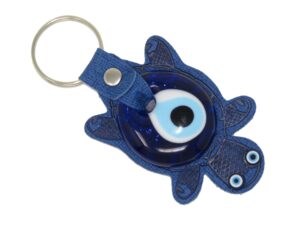 Lucky Turtle Charm & 3cm Lucky Evil Eye Keyring Bag Hanger