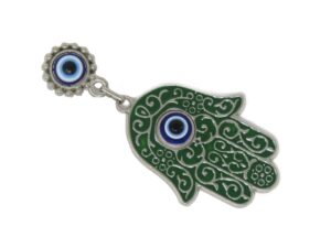 Hamsa Hand, Hand of Fatima & Lucky Evil Eye Charm Fridge Magnet Amulet