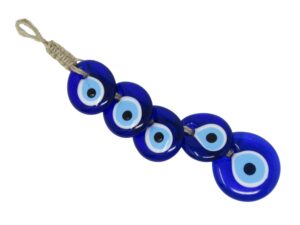 4cm & 5cm Lucky Evil Eye Glass Macramé Wall Hanging Amulet