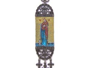 Religious Icon - Most Sacred Heart of Jesus Christ- Wall Hanging Tapestry Banner Art Decor - Christian Orthodox Catholic Cross - 22 x 5 cm