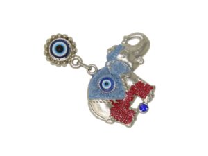 Lucky Elephant & Lucky Evil Eye Charm Fridge Magnet Amulet