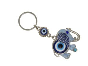 Lucky Elephant Charm & Lucky Evil Eye Keyring Bag Hanger