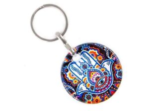 Hamsa Hand, Hand of Fatima & Lucky Evil Eye Keyring Bag Hanger Protection and Good Luck