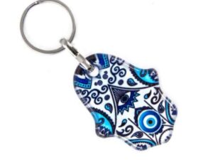 Hamsa Hand, Hand of Fatima & Lucky Evil Eye Keyring Bag Hanger Protection and Good Luck
