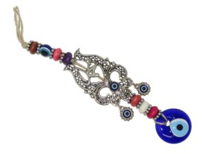Tulip & Lucky Evil Eye, Nazar Boncuk Wall Hanging Gift for Protection & Good Luck