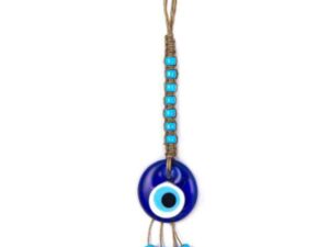 5cm Glass Lucky Evil Eye Nazar Boncuk and Macramé Wall Hanging Amulet