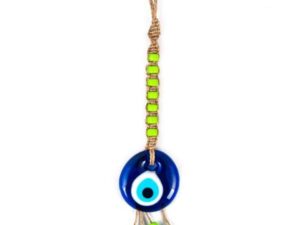 5cm Glass Lucky Evil Eye Nazar Boncuk and Macramé Wall Hanging Amulet