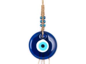 Generic 556-9cm Glass Lucky Evil Eye Nazar Boncuk and Macramé Wall Hanging Amulet