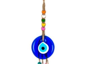 7cm Glass Lucky Evil Eye Nazar Boncuk and Macramé Wall Hanging Amulet