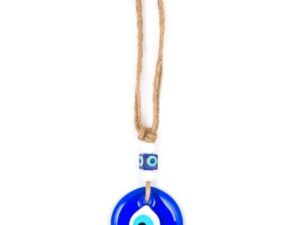 7cm Glass Lucky Evil Eye Nazar Boncuk and Macramé Wall Hanging Amulet