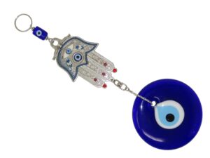 9cm Lucky Evil Eye, Hamsa Hand Wall Hanging Gift for Protection & Good Luck