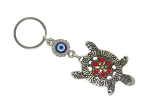 Lucky Turtle Charm & Lucky Evil Eye Keyring Bag Hanger